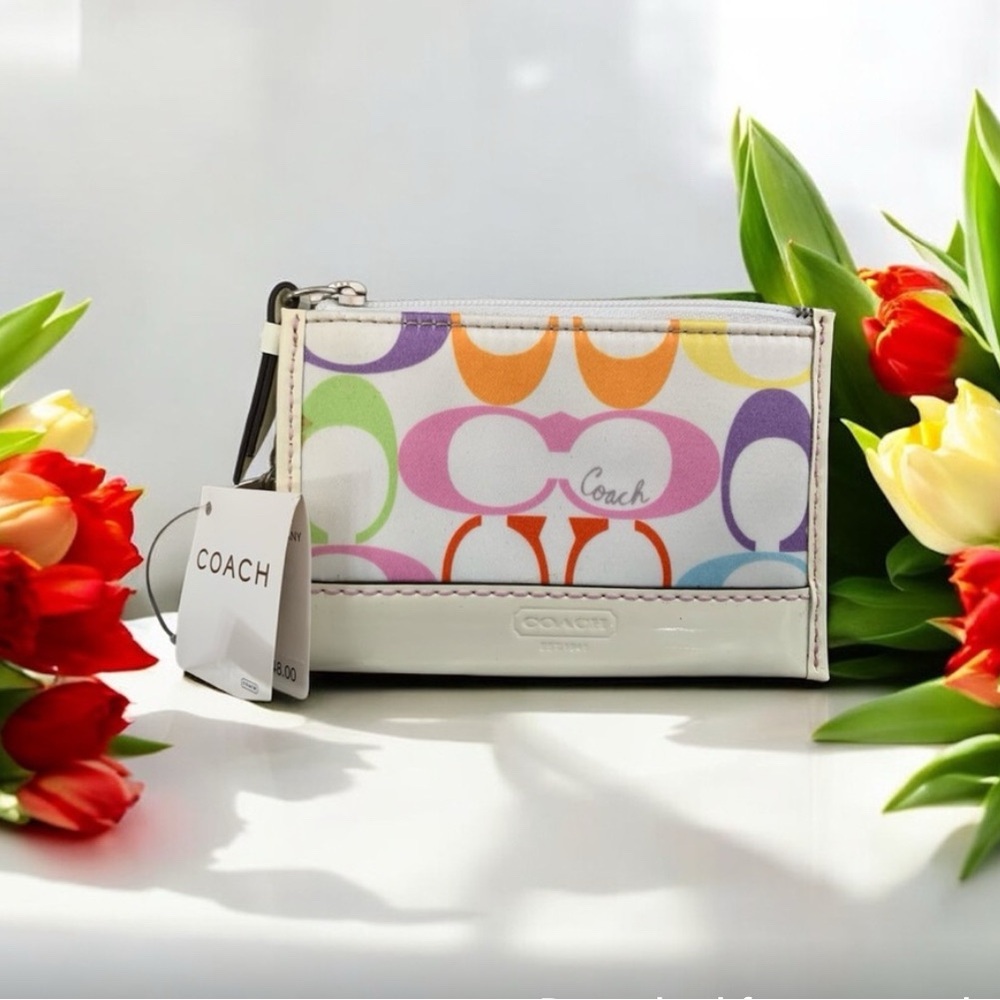 Coach Signature Coin Case/Wallet NWT